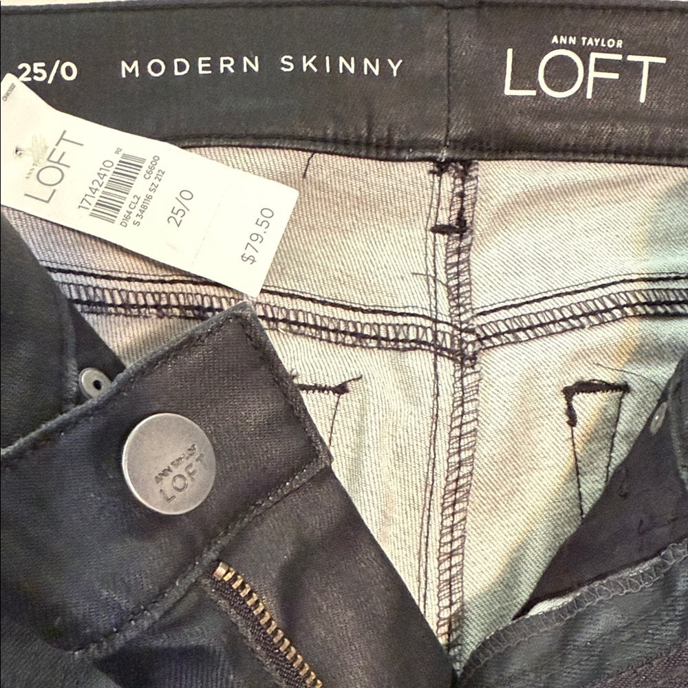 LOFT Modern Skinny Black Jeans NWT - Picture 10 of 11